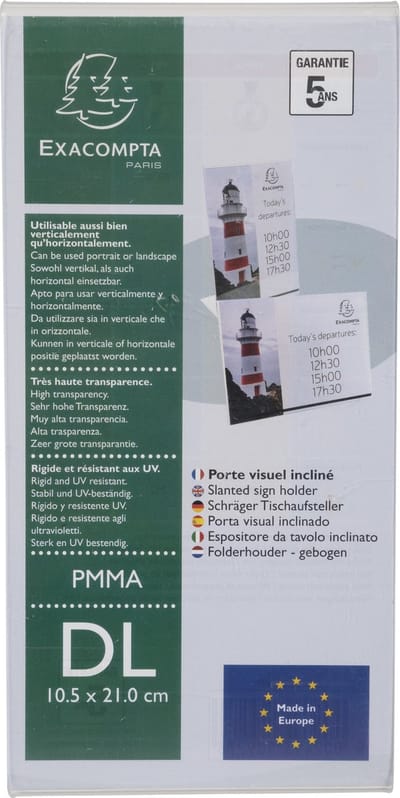 Exacompta 30x Folderhouder hellend DL transparant - DL- 10x21 cm - Transparant - 83058D