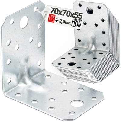 LUN FIX - KP4 Montagehoek met reliëf 70x70x55x2,5 - 10 stuks