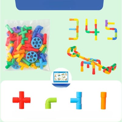 Assembling Toys Educational Multi-functional Plug-in Kindergarten Boys and Girls Baby Toys Children's Pipe Building Blocks