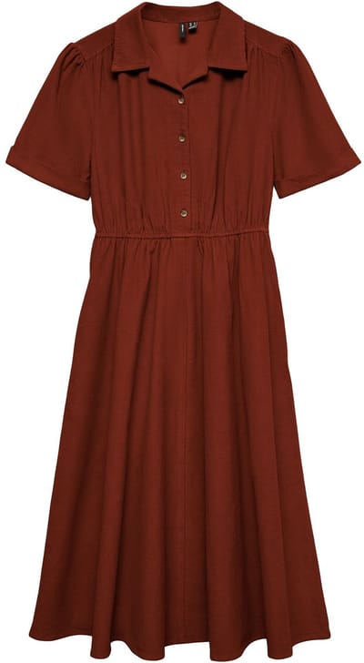 VERO MODA - VMRAY SS CALF CORDUROY DRESS WVN EXP - Dames - Mini jurken