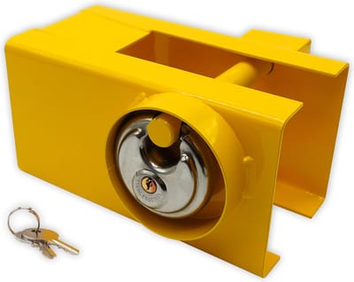 Muntel® Disselslot - Inclusief Discuslot - Aanhanger / Caravan - Universeel - Geel