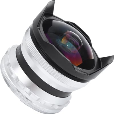 Objectif fisheye ultra grand angle 7,5 mm f/2,8 à monture FX pour Fuji XT4XT3XT30XS10(argent ) argenté