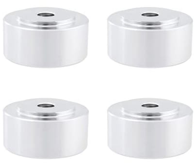 Isolatie Stand Voeten Pad Aluminium Base 20x20x10mm voor Luidsprekers en Versterkers - 4 Stuks