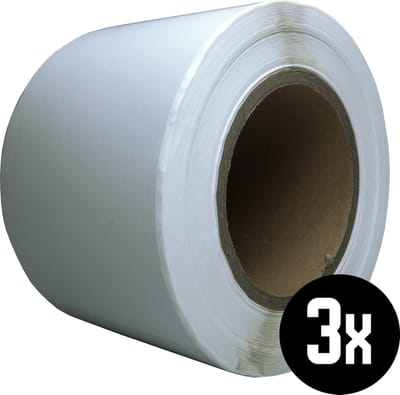 DULA Compatible Zebra Labels 86x125mm - 500 etiketten per rol - kern 76mm - Wit - Permanent - 3 rollen