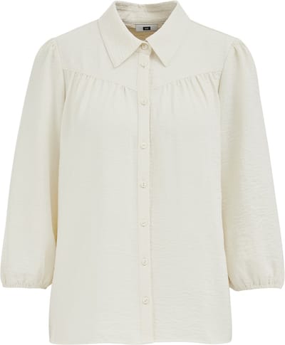 WE Fashion Damems blouse met driekwart mouwen