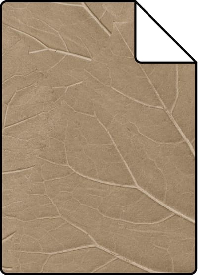Proefstaal ESTAhome behang bladeren zand beige - 26.5 x 21 cm - 139917-S