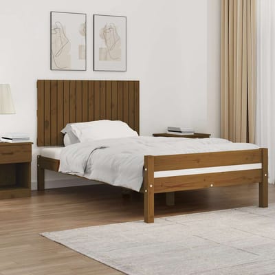 vidaXL - Wandhoofdbord - 108x3x60 - cm - massief - grenenhout - honingbruin
