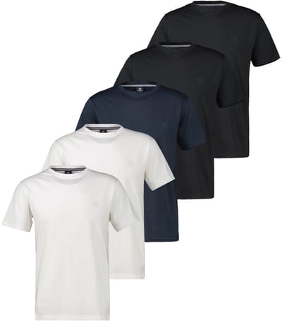 LERROS Heren t-shirt 5 pack Basic
