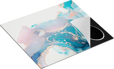 Chefcare Inductie Beschermer Abstracte Kunst van Marmer - 60x50 cm - Afdekplaat Inductie - Kookplaat Beschermer - Inductie Mat