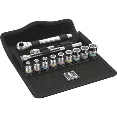 Wera 8100 SA 12 HF Zyklop 05003756001 Dopsleutelset Metrisch 1/4 (6.3 mm) 13-delig