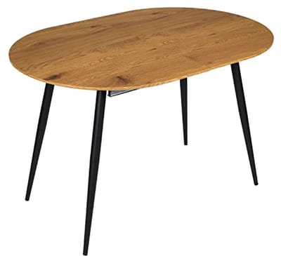 Uitschuifbare ovale tafel voor 4 tot 6 personen - Houteffect - L 120 tot 160 cm
