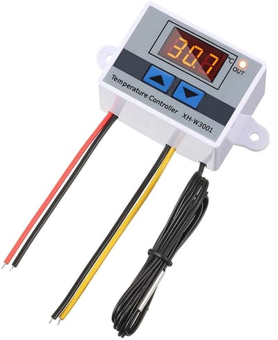 Dailygoods- Thermostaat Digitale LED Temperatuurregelaar - Programmeerbare Verwarming/Koeling - Waterdichte Sonde - -50 ℃ tot 110 ℃ - Instelbare Start/Stoptemperatuur