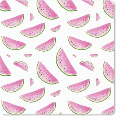 Muismat 20x20 cm - Mousepad Watermeloen - Aquarelverf - Design - Muismatten