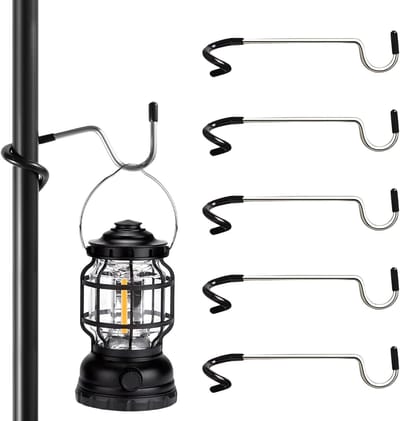 Camping Lantaarnhouders voor Buiten - Set van 5 Haken voor Tuin en Deur, Ideaal voor Kamperen en Verlichting