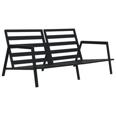 vidaXL - 5-delige - Loungeset - met - kussens - aluminium - donkergrijs