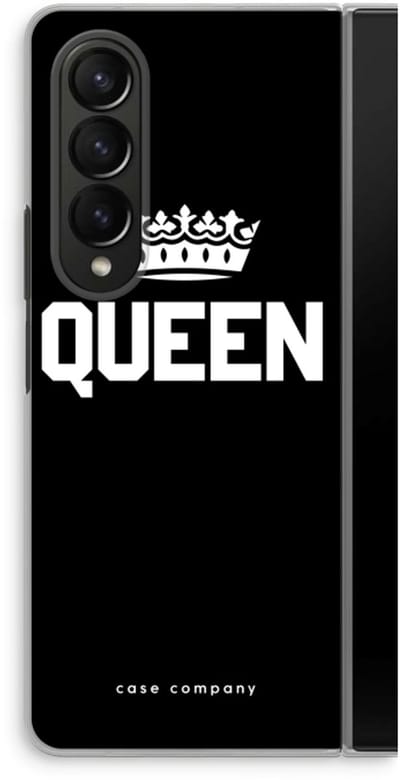 Case Company® - Hoesje geschikt voor Samsung Galaxy Z Fold4 hoesje - Queen zwart - Soft Cover Telefoonhoesje - Bescherming aan alle Kanten en Schermrand