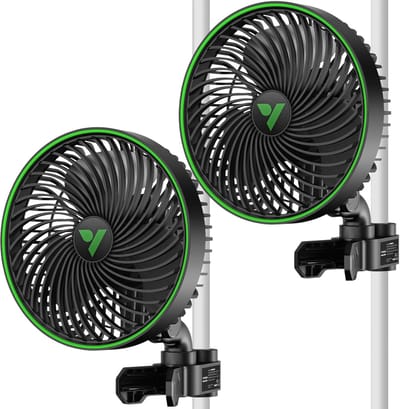 Ventilator Hangend- Clip-on Ventilator - Set van 2 - 2 Stuks - Smart App - Airco