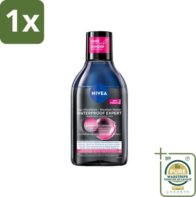 1 x NIVEA – Micellair Reinigingswater – Waterproof Expert – 400 ml- Make-up Remover - Micellair Water - Waterproof Make-up Remover - Huid Reinigen - Gezichtsreinigingsmiddel