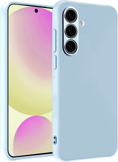Hoesje - Geschikt voor Samsung Galaxy S24 FE - Sterk & Shockproof - Hoes Cover - Siliconen Case - Telefoonhoesjes - Lichtblauw