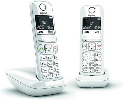 Draadloze Telefoon DECT Set met 2 Hoornonderdelen, Groot Verlicht Display en Nummerblokkering