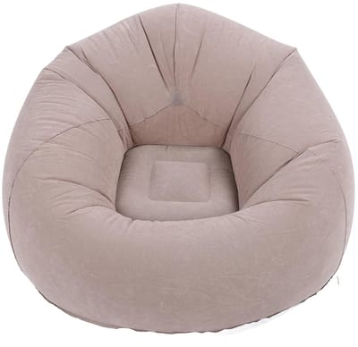 Opblaasbare Zitzak Stoel - Comfortabele Lounge Chair voor Binnen en Buiten - Grijs