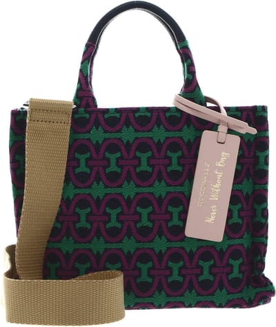 COCCINELLE Handtas Schoudertas Never Without Bag Monogra Handbag Jaquard Fabric Mul. Dahl / M. Blue Veelkleurig