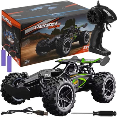 rc car OffRoad – Snelheid 15 km/u – Afstandsbediening tot 40m – Inclusief 2 Batterijen – Schokdempers & Grote Wielen – Voor Kinderen & Beginners – rc car adults - 54151