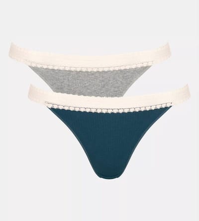Soggi Go Ribbed Tanga | Blauw | Maat: L