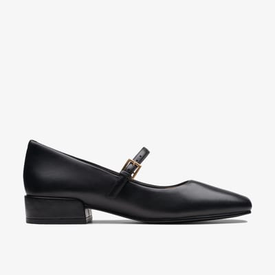 Seren 30 Gesp Zwarte Leren Schoenen