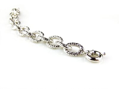 model Marlene Dietrich armband in brons zilverkleurige schakels