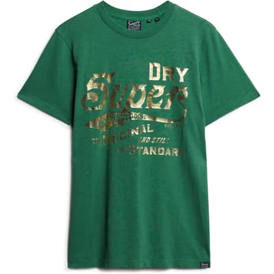 Superdry - Workwear T-shirt met metallic print - Heren - T-shirts