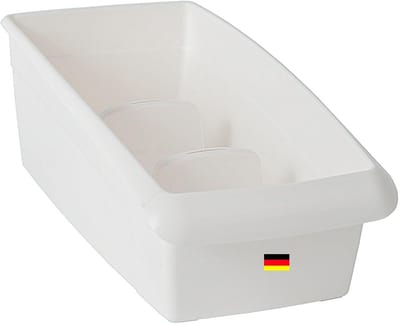 Novaliv Soepkegeldoos Grote Lade Organizer Keuken - 25 x 16 cm WIT Kruiden Opbergdoos - Opbergsysteem voor Laden - Opbergen & Organiseren voor Dressing & Bak Ingrediënten