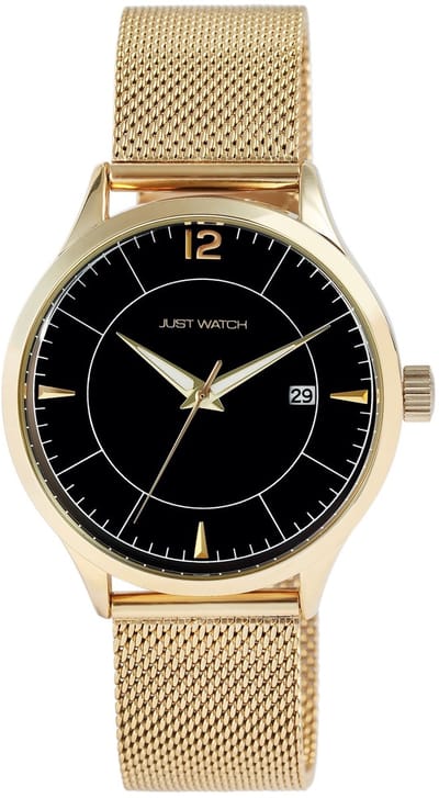 JUST WATCH Herenhorloge roestvrij staal Phille, datumaanduiding