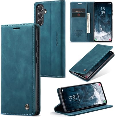 CaseMe Hoesje - Geschikt voor Samsung Galaxy S23 FE Hoesje - CaseMe 013 Book Case - Blauw