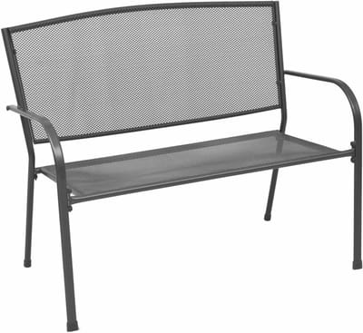 Stalen Tuinbank - Metalen Zitbank - Buiten Zitten - Rooster Design - 108 cm - Antraciet