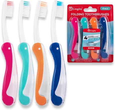 Opvouwbare Tandenborstel Set (4 Stuks) - Ideaal voor Reizen en Camping