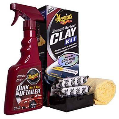 Lakreinigingsset voor Gladde Oppervlakken - 473 ml Quik Detailer + 2 x 80 g Klei