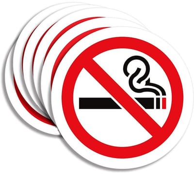 Niet Roken Sticker - 20 Stuks - 7.5 Cm - Stickers - Verboden Te Roken Stickers - Zelfklevende Stickers - Roken Verboden Zijn - Geschikt Voor Gebruik Binnen En Buiten - Rood