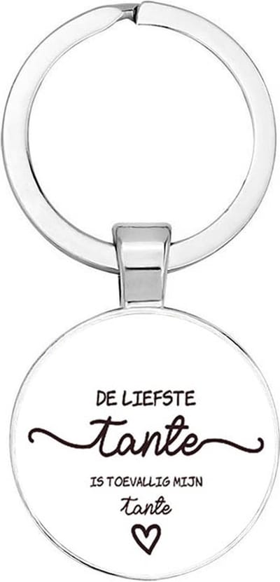 Akyol - De liefste tante Sleutelhanger - liefde - de liefste tante - familielid - cadeautje voor tante - familie - beste ooit - cadeau - verjaardag - kado - geschenk - gift - verrassing - liefste ooit - 2,5 x 2,5 CM