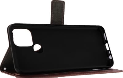 LuxeBass Telefoon Wallet Bookcase voor Oppo A15 ? Portemonnee telefoonhoesje voor Bankpassen ? Hoesje voor Oppo A15 ? Kunstleer ? Siliconen Houder ? Magnetische sluiten- Rose goud - bookcase - boekhoesje - book case - boek hoesje