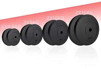 Halterschijven set van 2 - Gewichtsschijven voor Thuis Fitness (2,5 kg/5 kg/10 kg/15 kg)