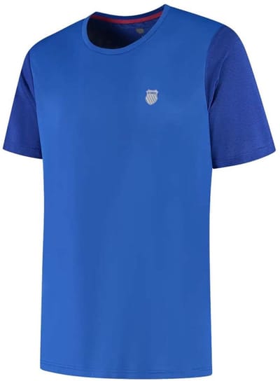 K-Swiss tennisshirt Heren- Hypercourt Jacquard - Kobalt Blauw - Maat S