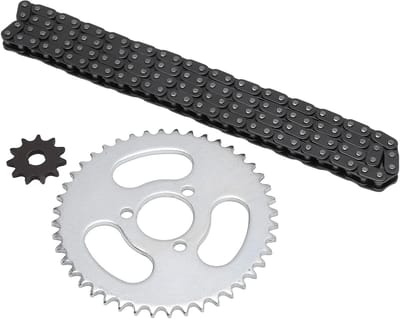 44T Achtertandwiel, 11T Voortandwiel en T8F116 Kettingset voor Tuning Karts, ATVs en Mini Motorfietsen - Geschikt voor Prestaties en Verbetering