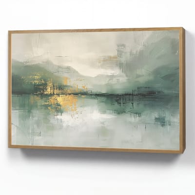Wandlamp 90x60 cm - Oplaadbaar - Groen - Modern - Abstract - Goud - Wandlampen binnen woonkamer - Slaapkamer lamp - Decoratieve nachtlamp - Vloerlamp draadloos