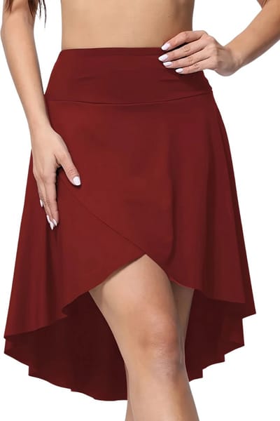 Livano Broekrok Dames - Skort - Korte Broek - Culotte - Wandelrok - Rood - Maat XS