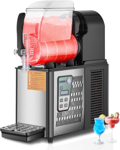4l Slushmachine, enkele Tank Bevroren Drankmachine, 16-Kops Roestvrijstalen Margarita Smoothie Machine voor Thuis, Feesten, Restaurants, Cafés en Bars