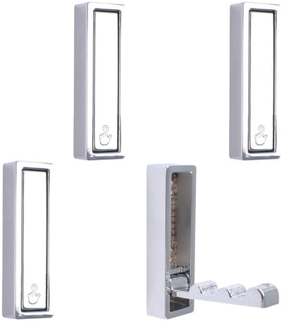 Dailygoods- Wandhaak - 4 Stuks - Vouwbare Wandhaak - Zinklegering - Antislip - Ruimtebesparend - Elegante Aesthetic - Haak