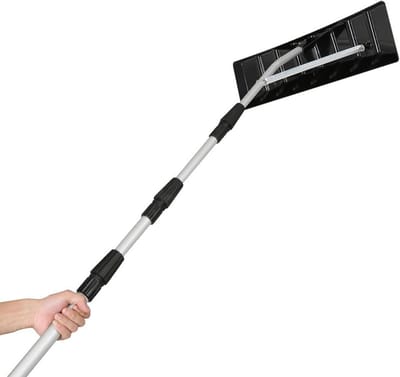Daksneeuwhark - Sneeuwruimer Dak - Sneeuw van dak verwijderen - Uitschuifbare aluminium paal - 25 inch breed - One Color