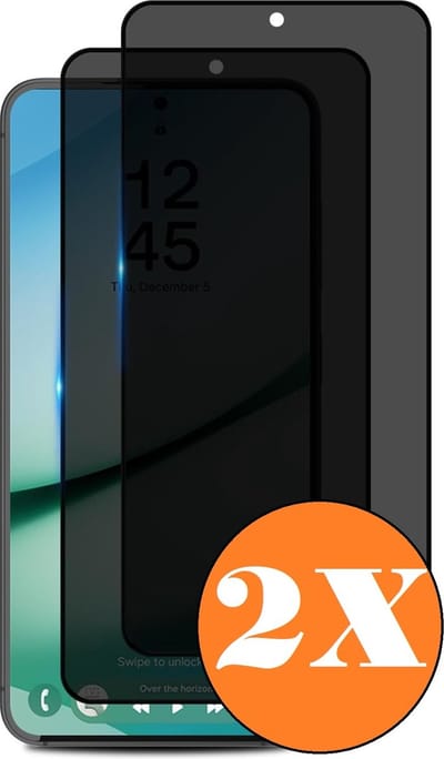 Geschikt voor Samsung Galaxy S25 screenprotector Privacy - 2 Stuks - Full screen protector tempered glass - gehard glas Geschikt voor Samsung S25 / S24