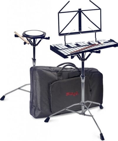 Stagg Bell-set 32 metallofoon + oefenpad + statieven en draagtas